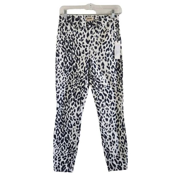L'AGENCE Denim - L'AGENCE Margot Skinny Black and White Leopard Print Jeans Size 25